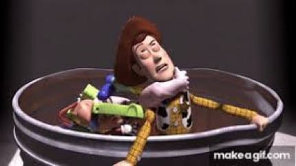 Toy Story 2 - "Woody's Nightmare / Cards / The Garbage Can" (HD 1080p) on Make a GIF